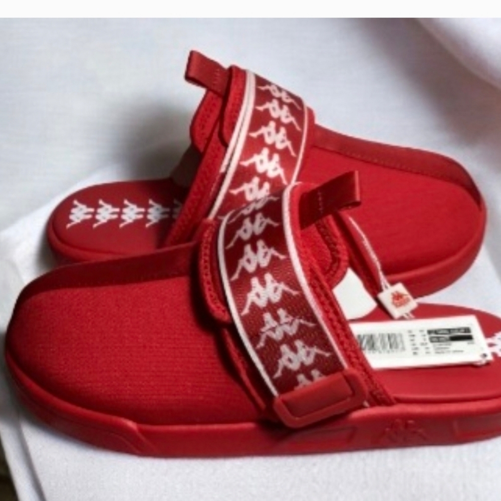 Kappa Bold Red Slide Sandals